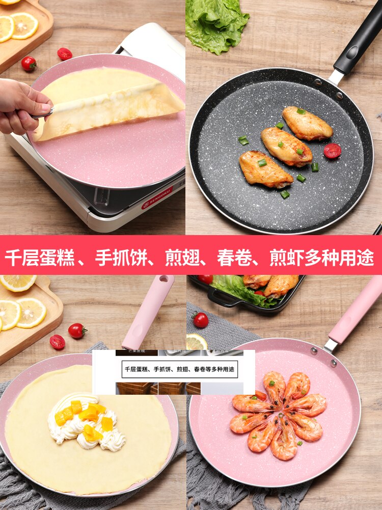 Anti-Brandwonden Handvat Lasagne Pan Kan Worden Gebakken En Gebakken Non-stick Pan Effen Slijtvaste Speciale pan Voor Gebakken Eieren Met Geen