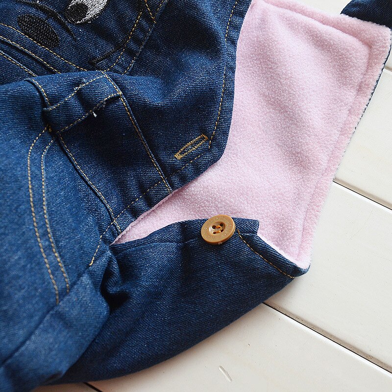 en najaar Koreaanse versie van de opening baby baby kind beer riem denim broek kinderkleding