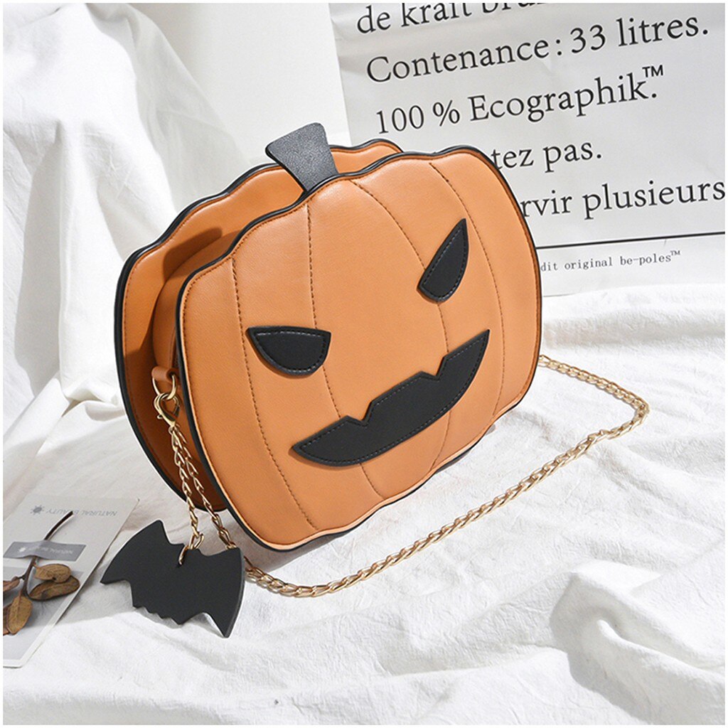 Chic Stijl Zakken Voor Vrouw Dame Pompoen Lamp Halloween Schoudertassen Ins Bag Pasen Selling Crossbody Tassen: Oranje