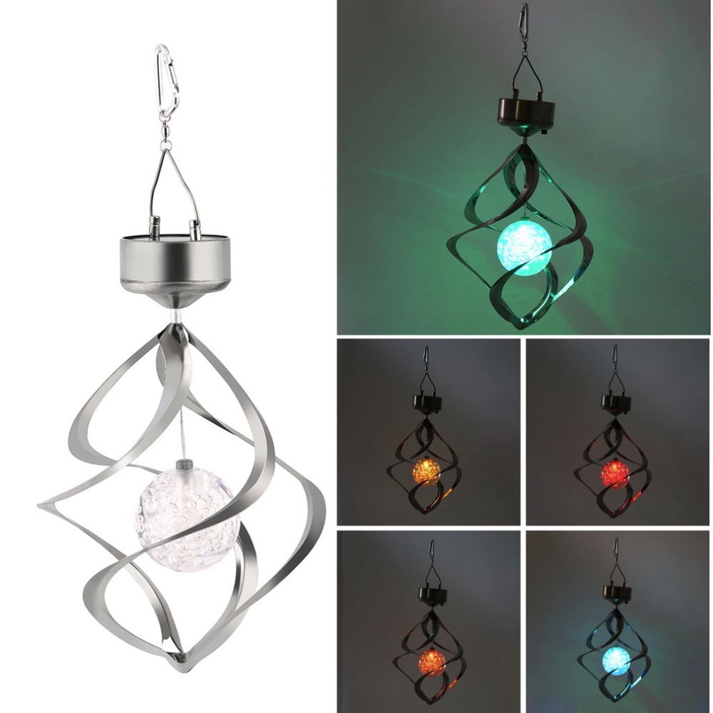 Campanilla de viento LED alimentada por energía Solar, tienda mundial, patio de jardín al aire libre
