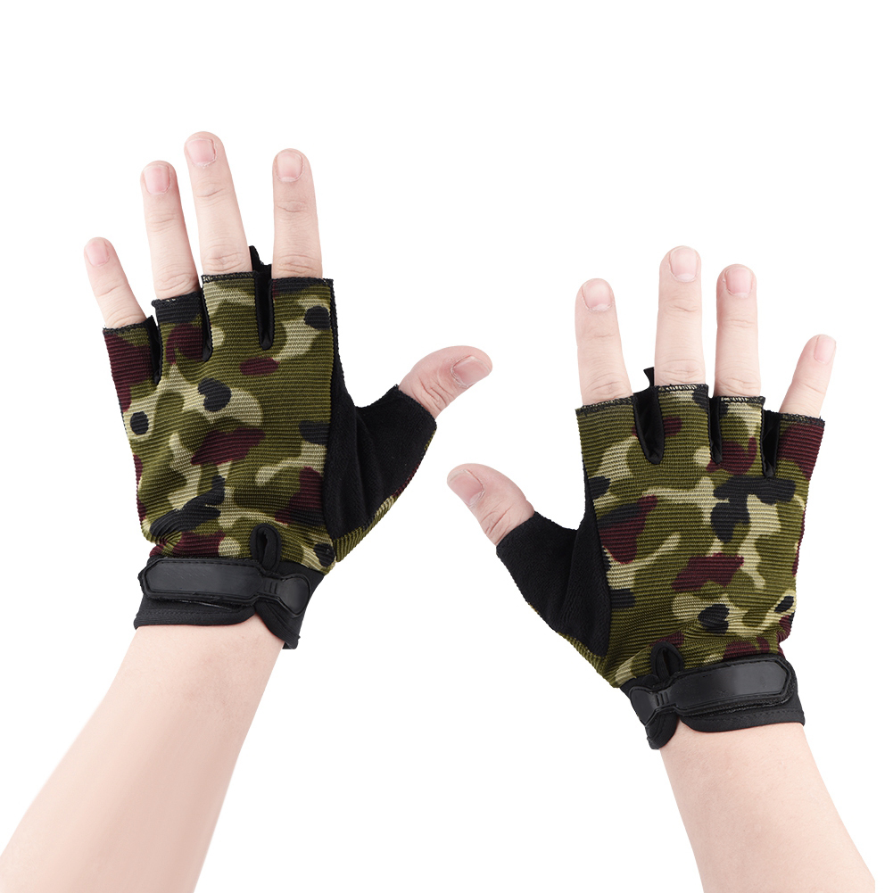 Gants de vélo ajustables pour enfants, unisexes, à enfants-enfants-demi-doigts, respirants, antidérapants, durables, pour l'équitation, le cyclisme