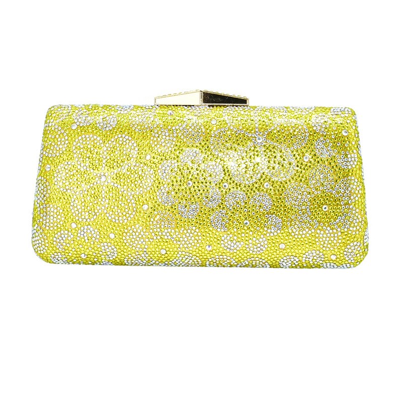 Bridal Wedding Clutch Purse Handbags and Purse Bridal Shoulder Bag Chain Womens Handbags and Purses Ladies Party Small Purse: Yellow
