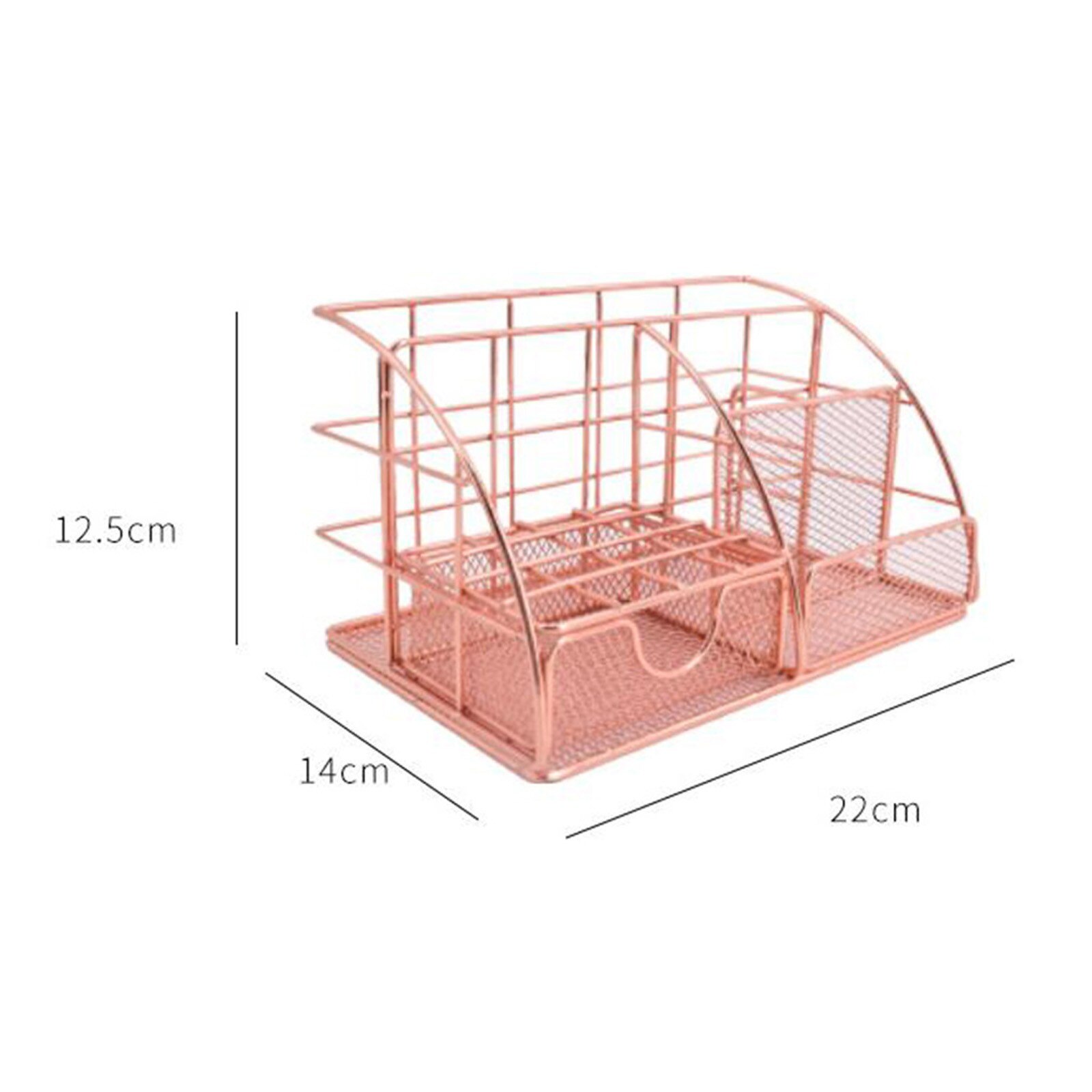 Schreibtisch Lager Kasten Rose Gold Gittergewebe Metall Büro Liefert Zubehör mit Schublade für Heimat Sekretariat machen-hoch Organizer органайзер