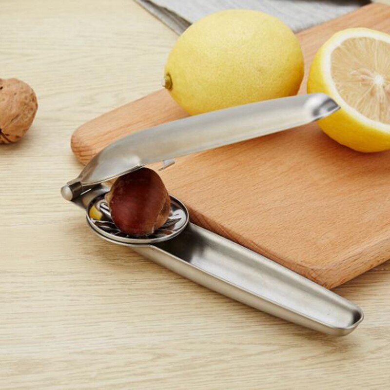Quick Chestnut Clip Nut Cracker Sheller Walnut Pliers Metal Nut Opener 304 Stainless Steel Kitchen Tools