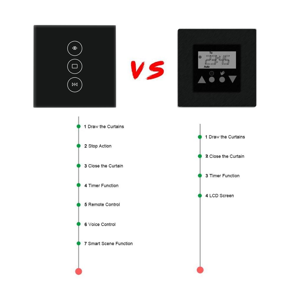 Teekar-rideau intelligent WiFi | Interrupteur de rideau, vie intelligente Fr, aveugle électrique, volet roulant, fonctionne avec Alexa Google Home, noir