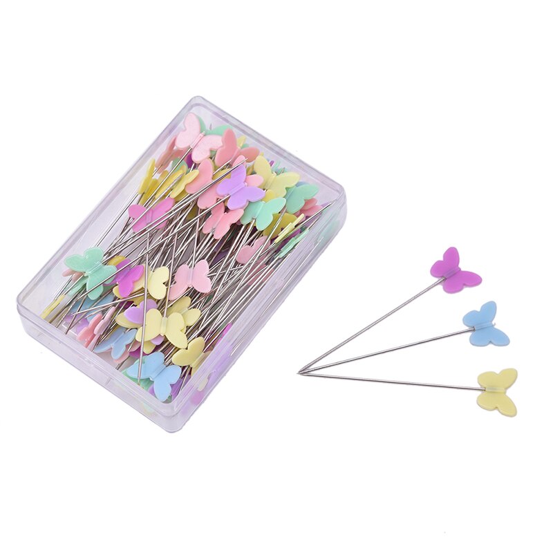 100Pcs/lot Sewing Accessories Patchwork Pin With Box DIY Button Head Pins DIY