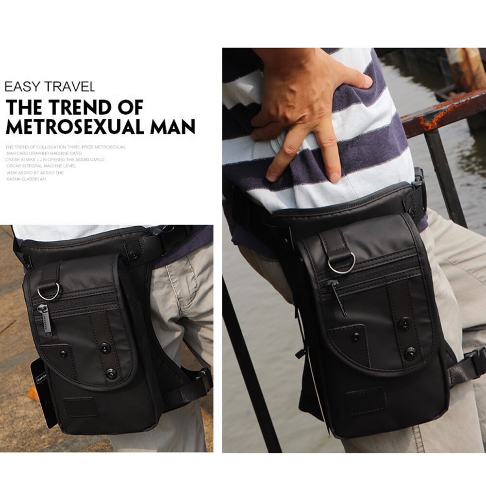 Bolsa de pierna de viaje para hombre, ligera, impermeable, para acampar al aire libre, hombro, cintura, pecho, diario