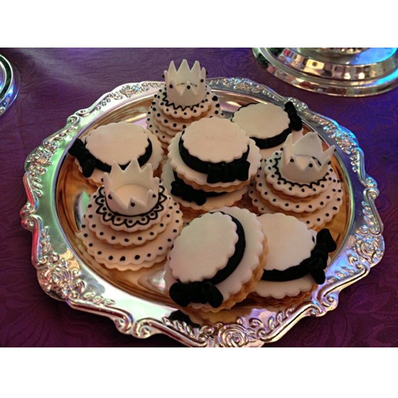 Barock lättnad efterrätt frukt muffins kaka stativ tallrik frukt bricka pall dekoration bröllopsfest rätter & tallrikar