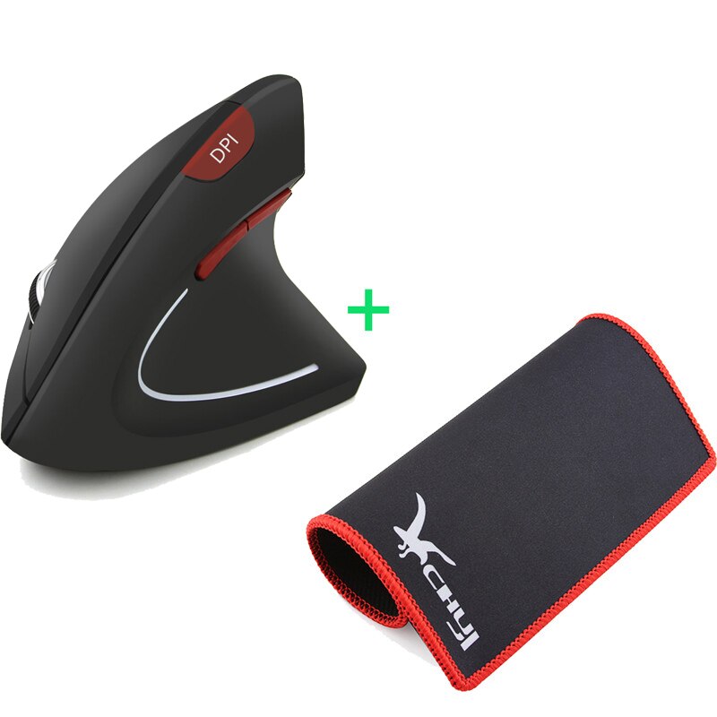 Wireless Mouse Right/Left-Handed USB Receiver Ergonomic Optical With Mouse Pad For Computer Laptop: Right with mouse pad
