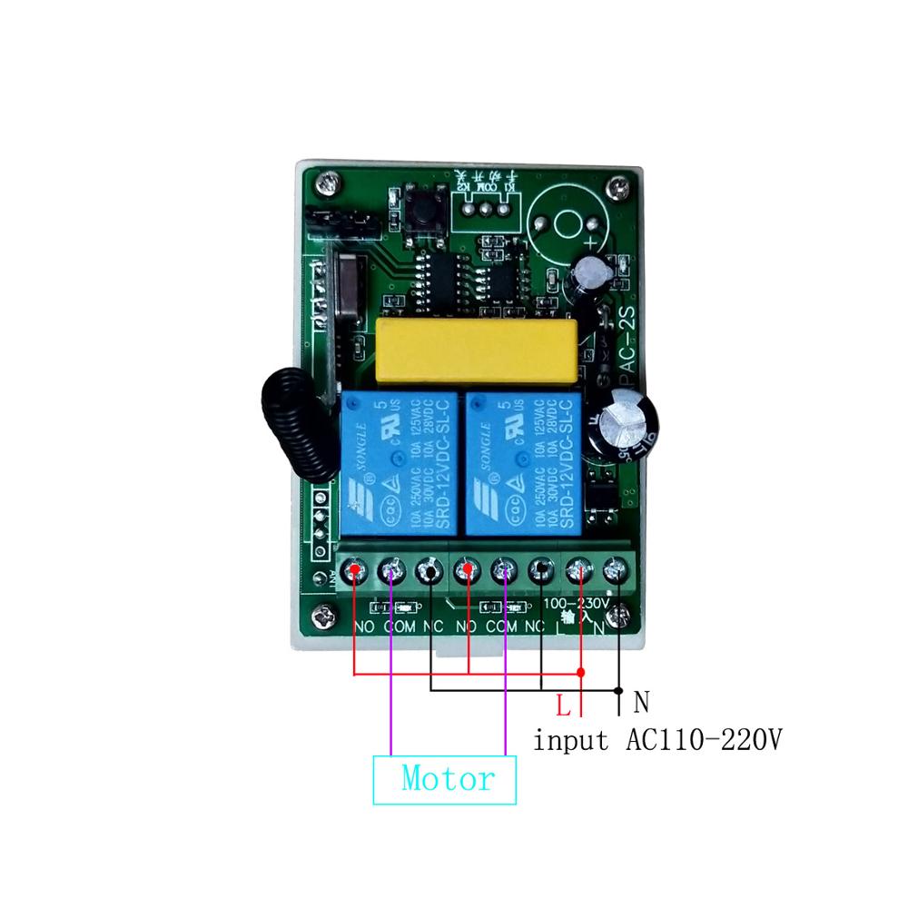AC110-220V 2CH Wireless Remote Control Switch System Remote Receiver Module Radio Relay Transmitter Smart Switch 315/433Mhz