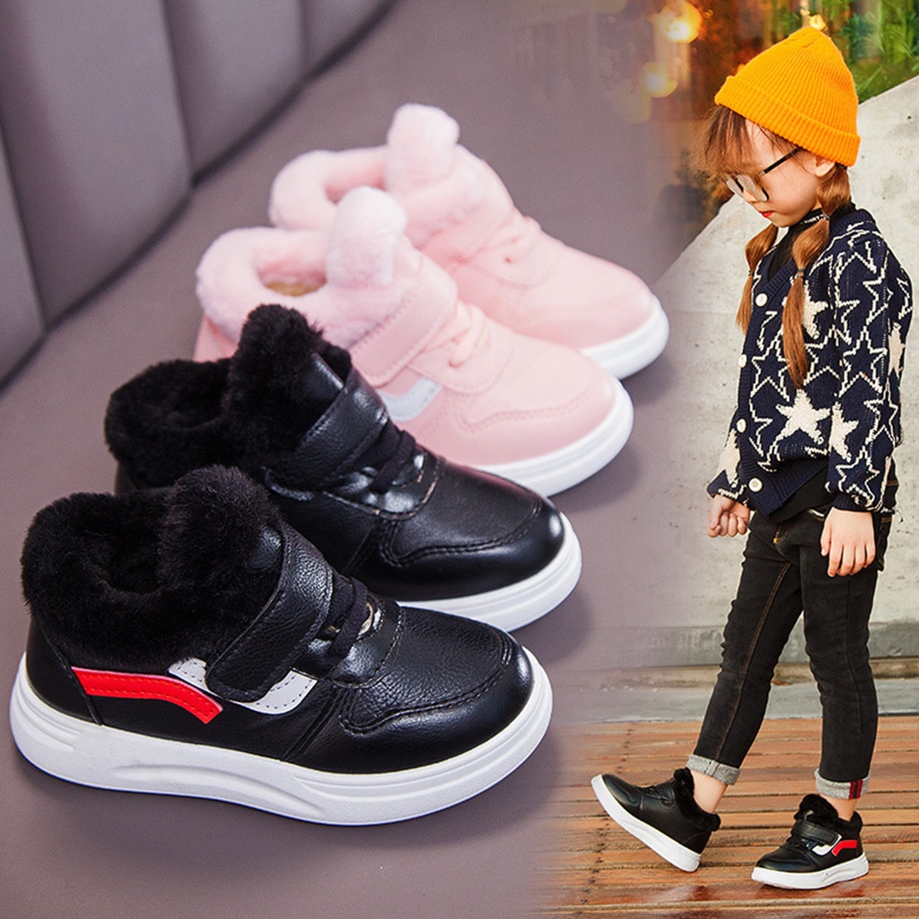 Enfant en bas âge enfants bottes infantile enfants chaussures bébé filles garçons bottes d'hiver filles cheville court gelé bottes chaussures Jongenslaarzen Zapato