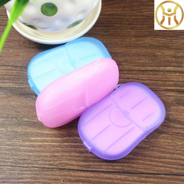 1 pc Doos Draagbare Wassen Slice Sheets Hand Bath Travel Scented Schuimende Papier Zeep: Default Title
