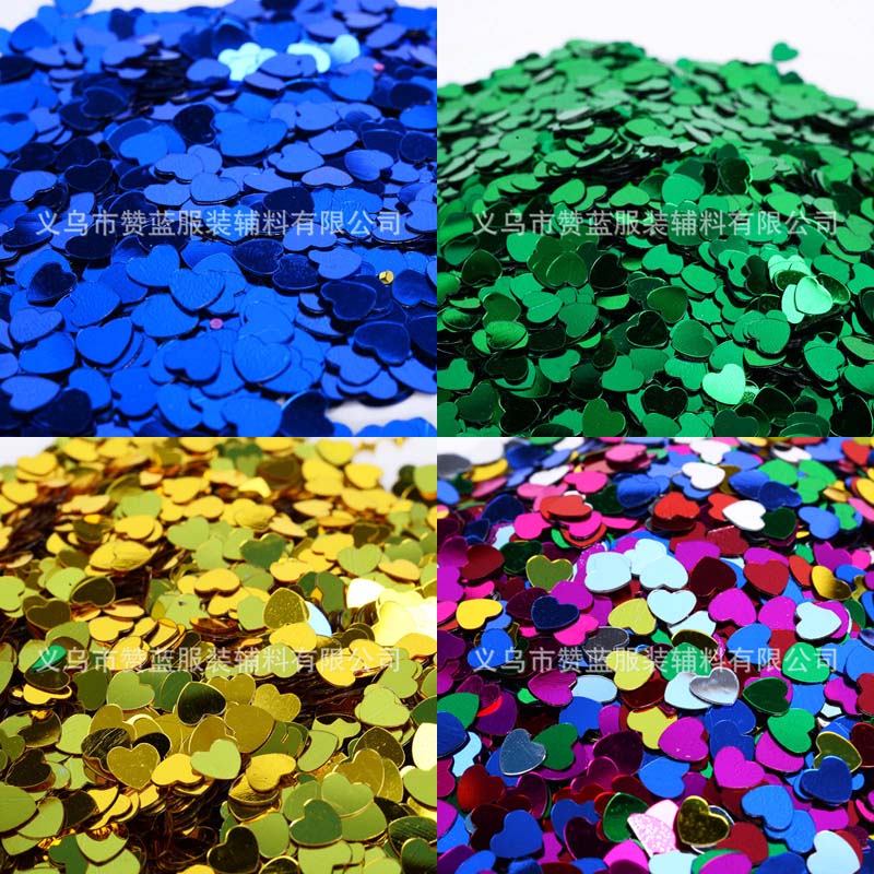 6mm Liefde Pailletten Perzik Hart Kralen DIY Briefpapier Filler Nail Sequin Crystal Modder Vullen Wedding Party Decoratie Materiaal