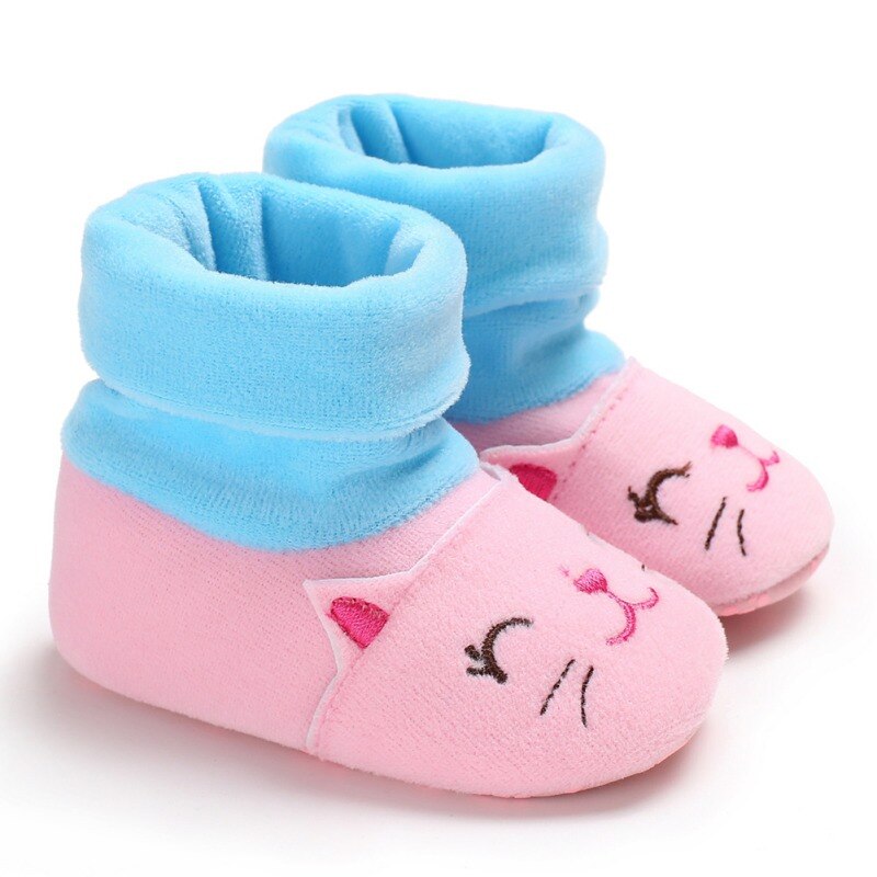 Herfst Winter Baby Laarzen Katoen Schattige Baby Toevallige Zachte Bodem Peuter Laarzen Cartoon Print Patroon Baby Laarzen