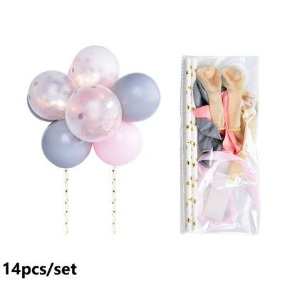 10 st 5 tums konfetti ballong cake topper bröllop baby shower festdekorationer barn födelsedagsfavörer grattis på födelsedagen cake topper: Grpk