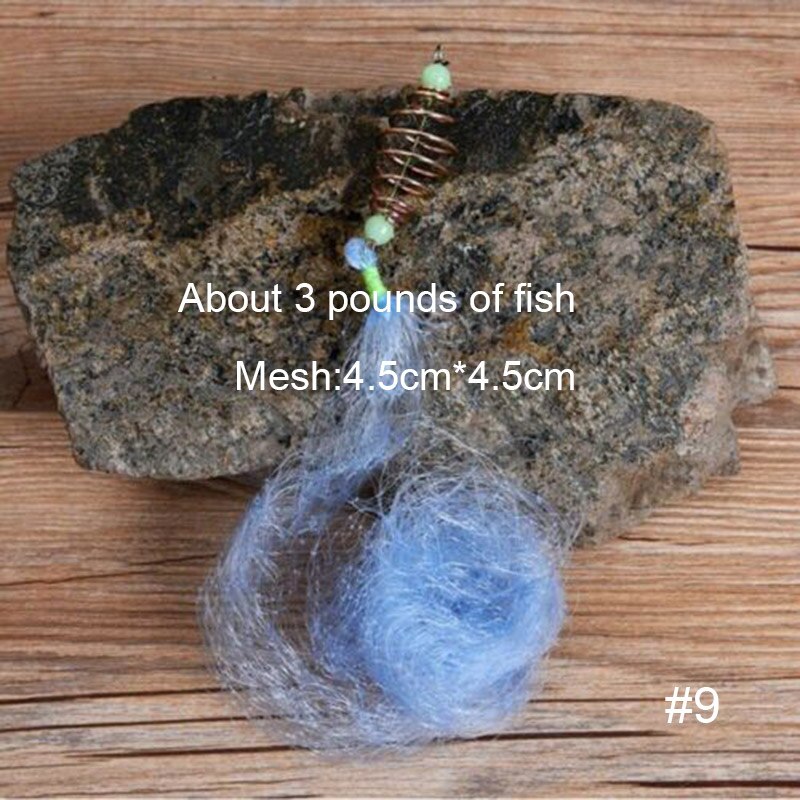 Fishing Nets Set 3D Pyramid Shape with Luminous Bead and Spring Fishing Accessories: 9