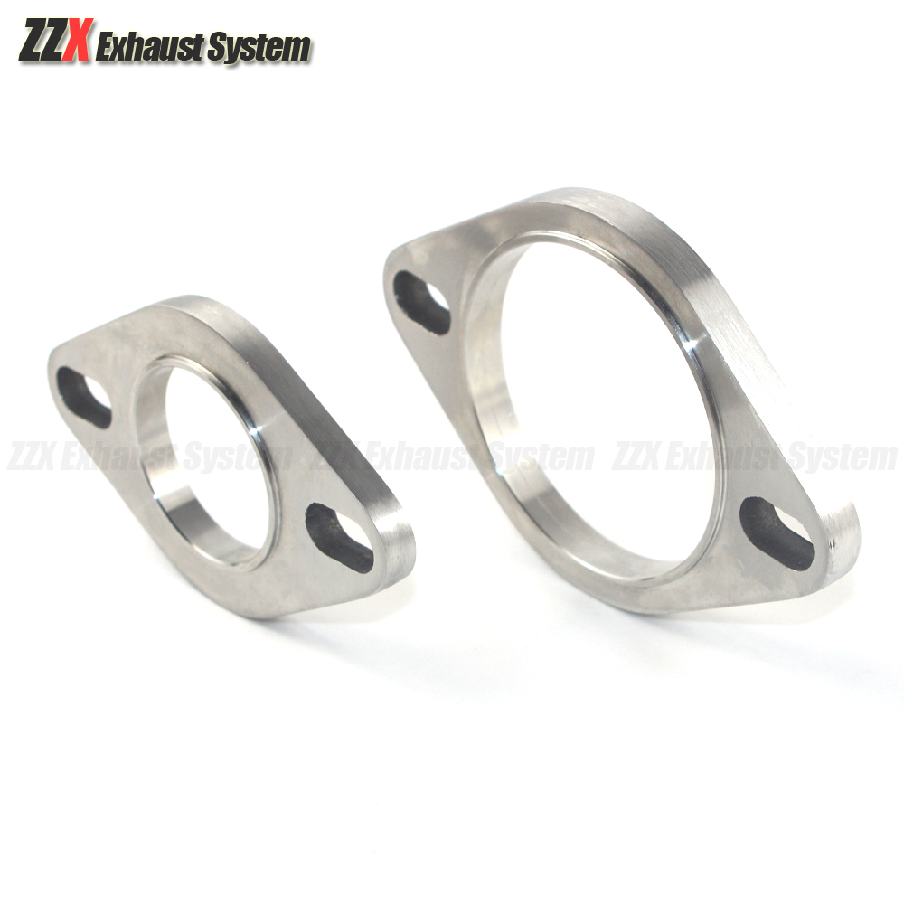 Automotive exhaust muffler 304 stainless steel welded flange two-hole sealing gasket 45/51/57/60/63/70/76mm
