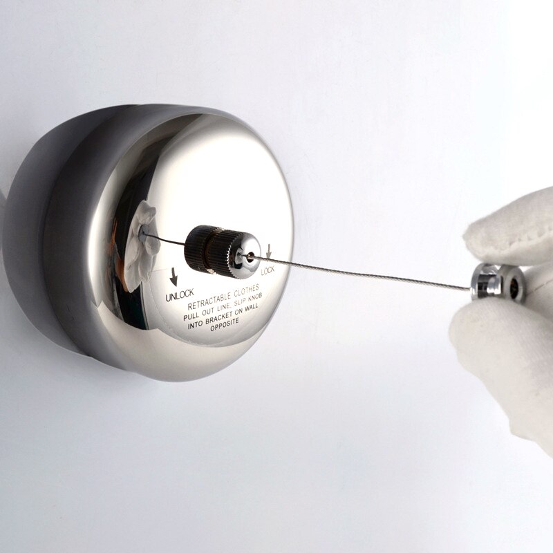 2.8M Retractable Clothesline Clothes Line Dryer Washing Rope Rack for Bathroom