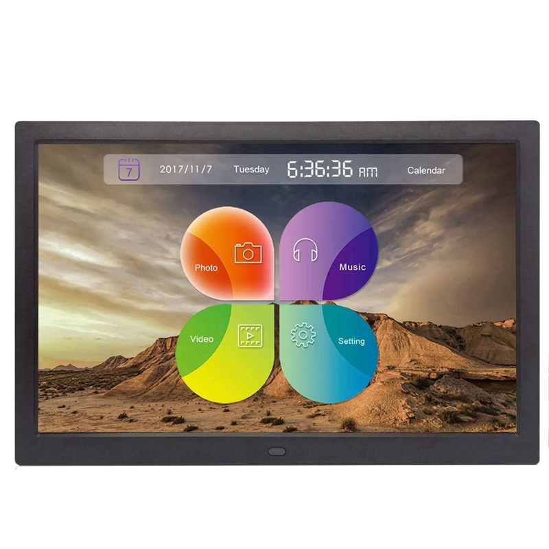 -Digital Picture Frame, 12 Inch Digital Photo Frame With Wireless Remote Control, Support SD Card/USB EU PLUG: Default Title