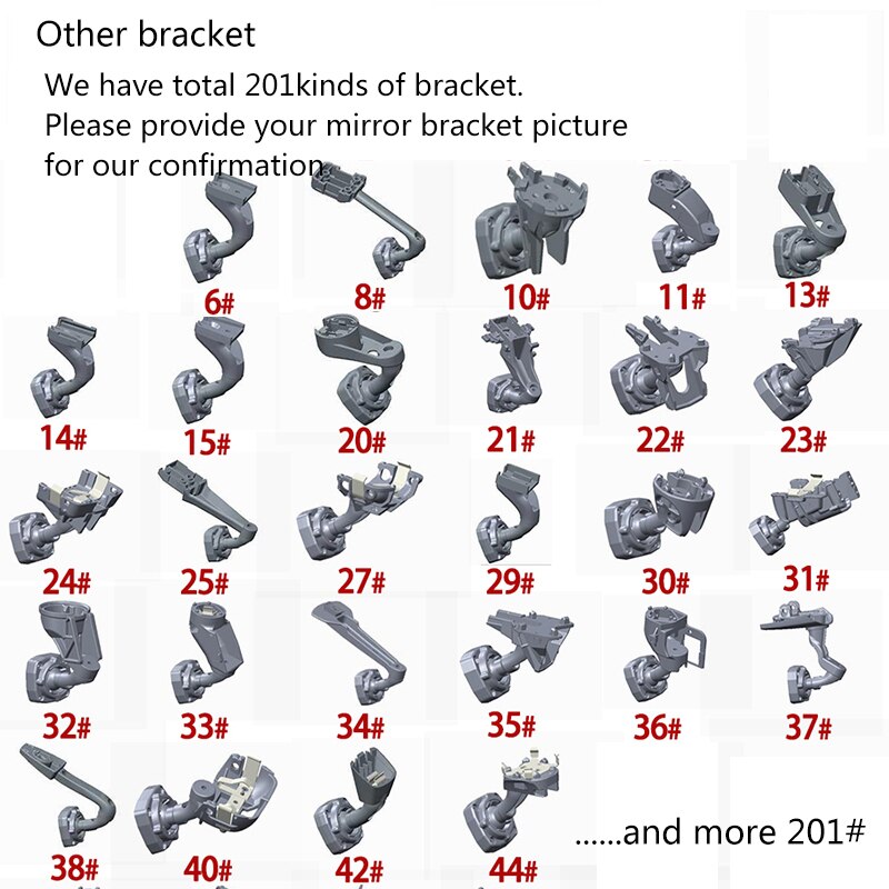 4.3 Inch TFT LCD Screen Car Rear View Mirror Monitor with Special Original Bracket 2 Video Input for Parking Assitance System: Other Bracket