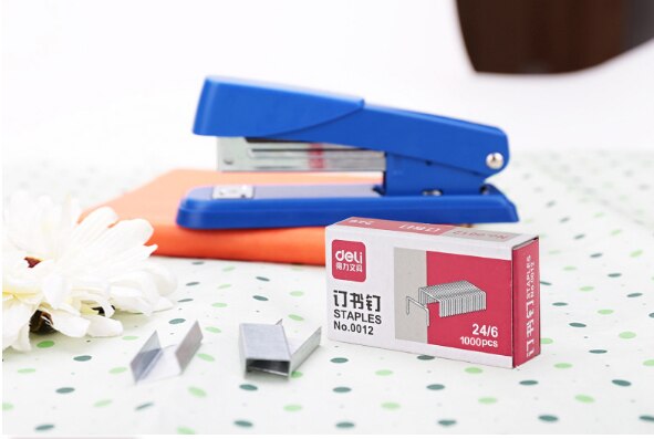 heavy duty staple 24/6 stapler pins size 27mm1000pcs/box Deli office stationery100sheets/70g paper OBT004