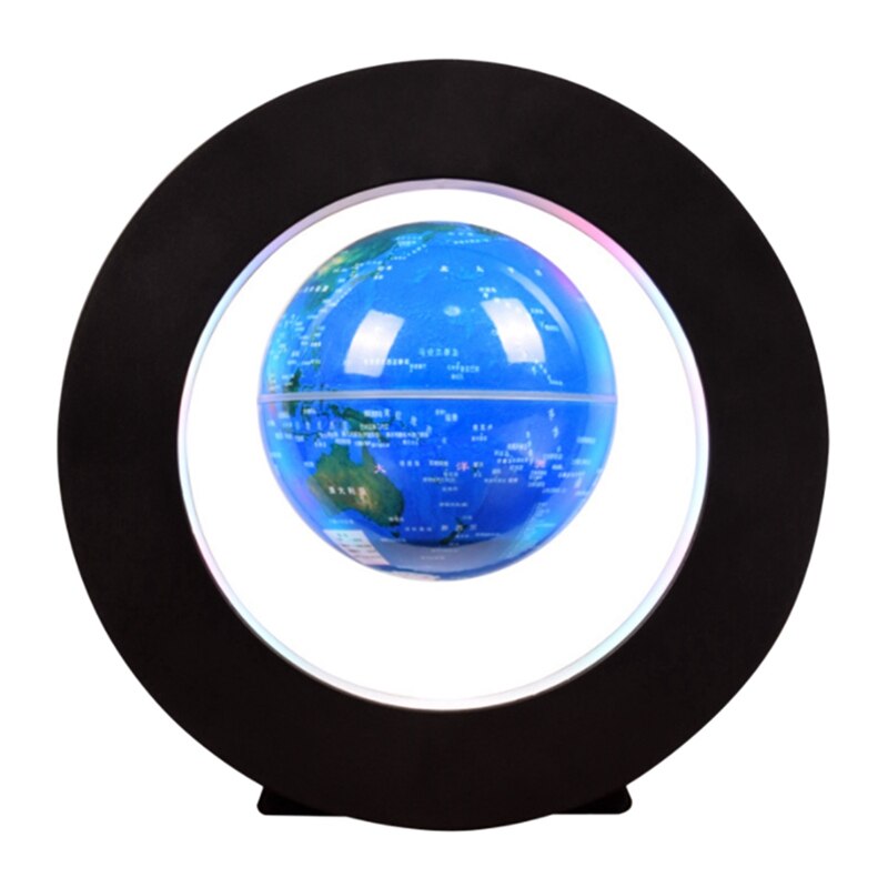 Floating Globe World Map Magnetic Levitation Globes O-Frame LED English Globe for Kids US Plug: Default Title