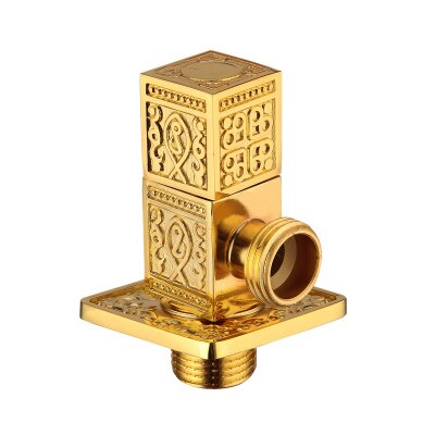 Solid Brass gold Triangle Valve with Shut Off Valve Diverter Angle Valve: 1