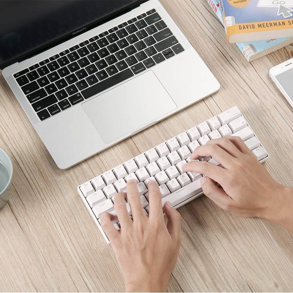 RK61 Backlight Keyboard Ergonomic USB Wired Gamer LED Gaming Gamer Mechanical Feeling Keyboard For PC Computer