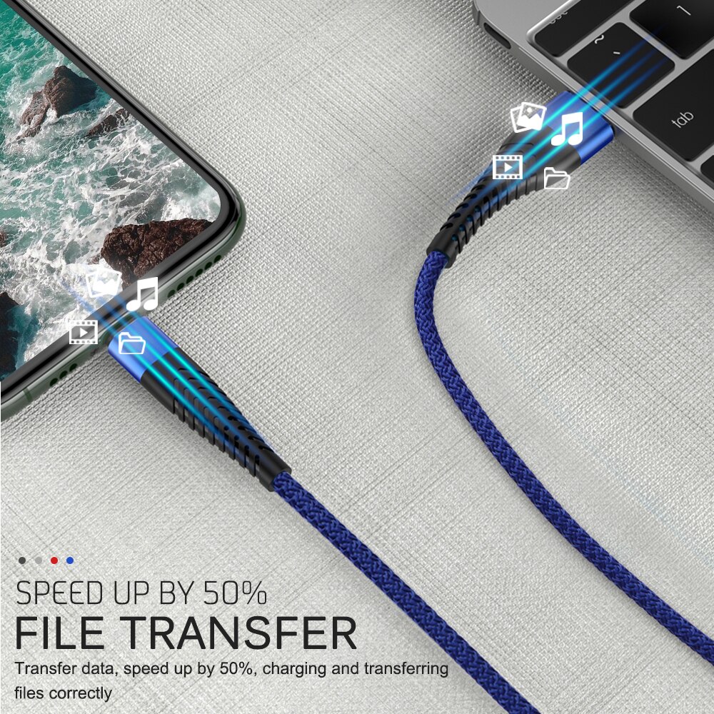 Câble USB 3A Type C pour recharge rapide et transfert de données, cordon de chargeur pour téléphone Xiaomi Mi 11 10, Samsung S20, S21, A51, A52, Huawei P30, P40