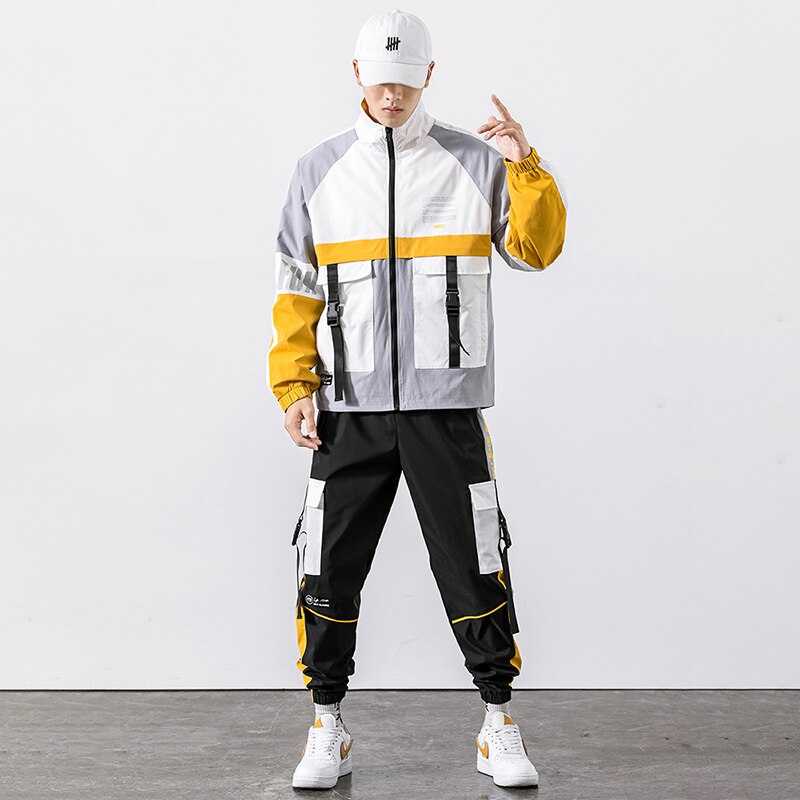 Ensembles pour hommes hip-hop pantalons veste – Grandado