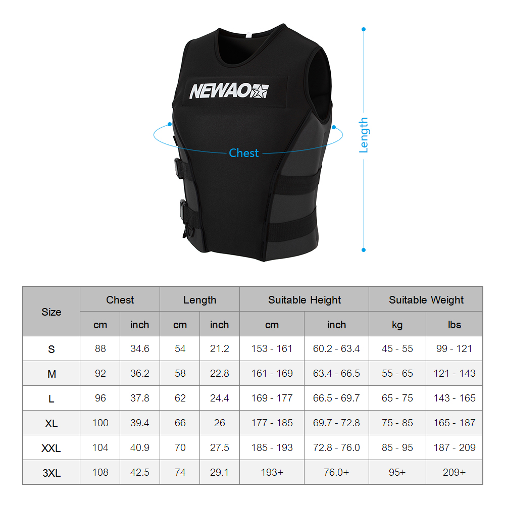 Voksne redningsvest neopren sikkerheds redningsvest vandsport ski wakeboard svømning redningsveste zwemvest kinderen pøl jumper