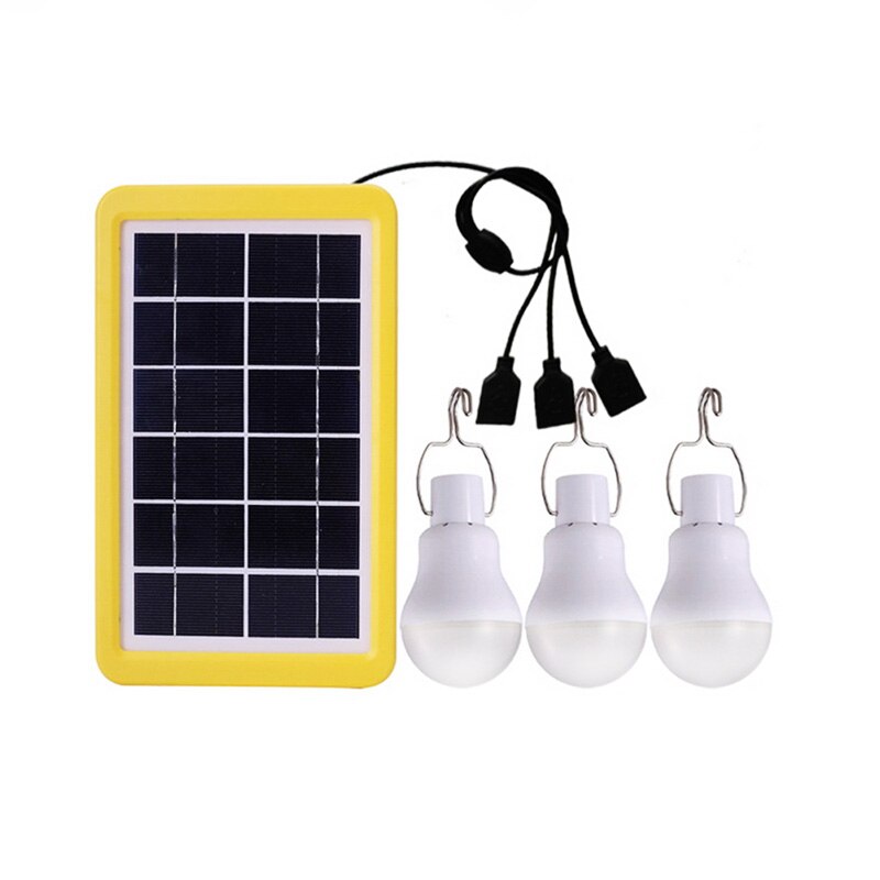 LED Solar Light Power Energy Lamba Lamp Waterproof Panel Emergency Bulb Hook Tent Lantern Outdoor Garden: 3GS-1200