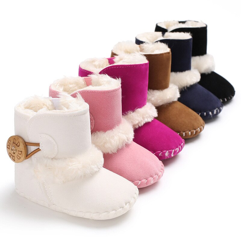 Baby Herfst Winter Laarzen Baby Meisje Jongens Winter Warm Pure Katoen Schoenen Knus Slip 11-13Cm Baby Kid Schoenen 0-18M