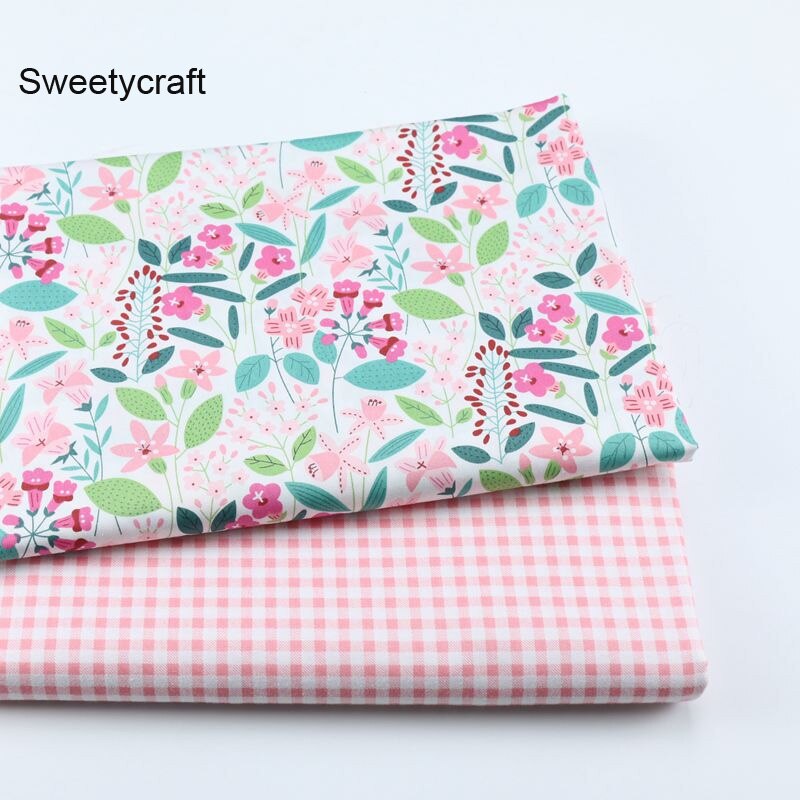 160*50cm fleur feuille impression coton tissu tela algodon patchwork baumwolle stoff pour bricolage couture ensembles de literie matériel accessoires