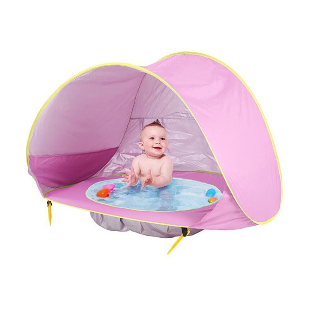 Neue 1 Stck Baby Strand Zelt freundlicher Wasserdichte Pop hoch Sonnenschutz Markise Tragbare Sonnenschirm UV Schutz Sonnenschutz Schuppen freundlicher: Rosa