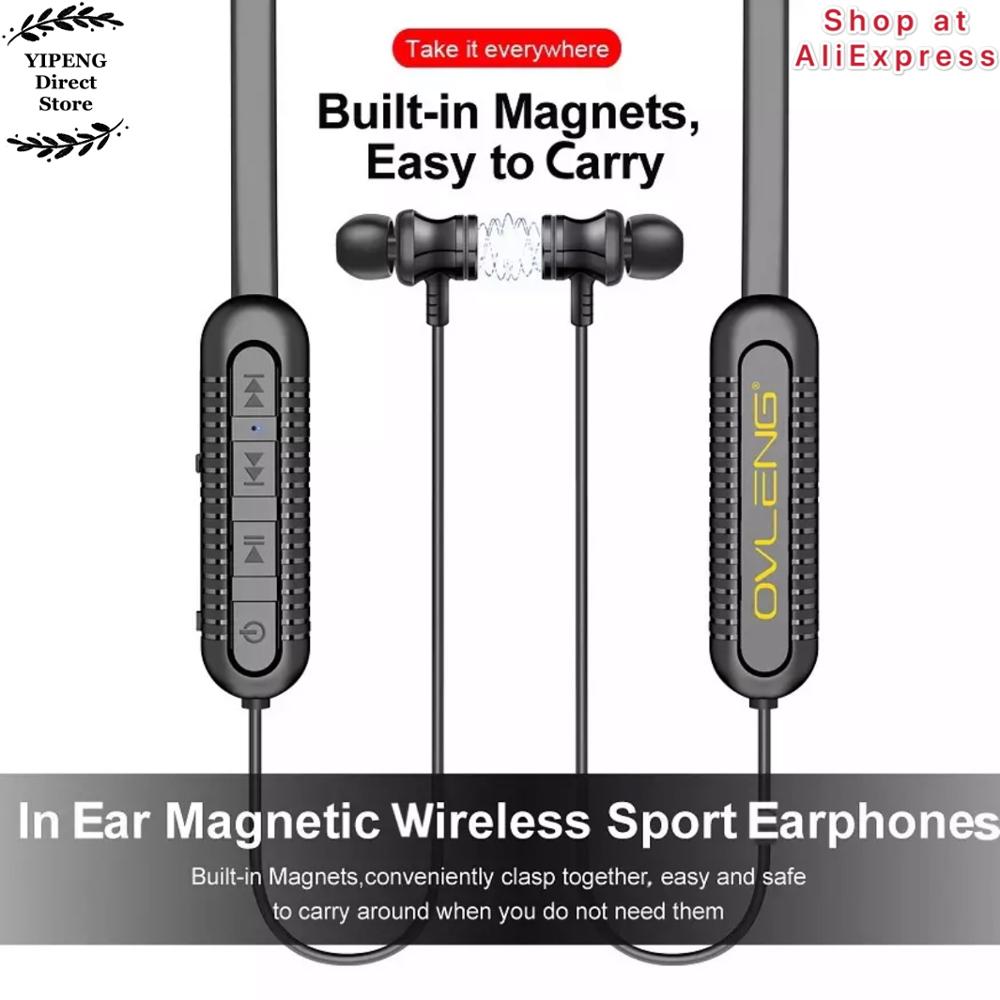 OVLENG S19 Wireless Bluetooth Earphones Sport Neckband Earbuds with Microphone as MP3 Player Walkman Handsfree for Smart Devices