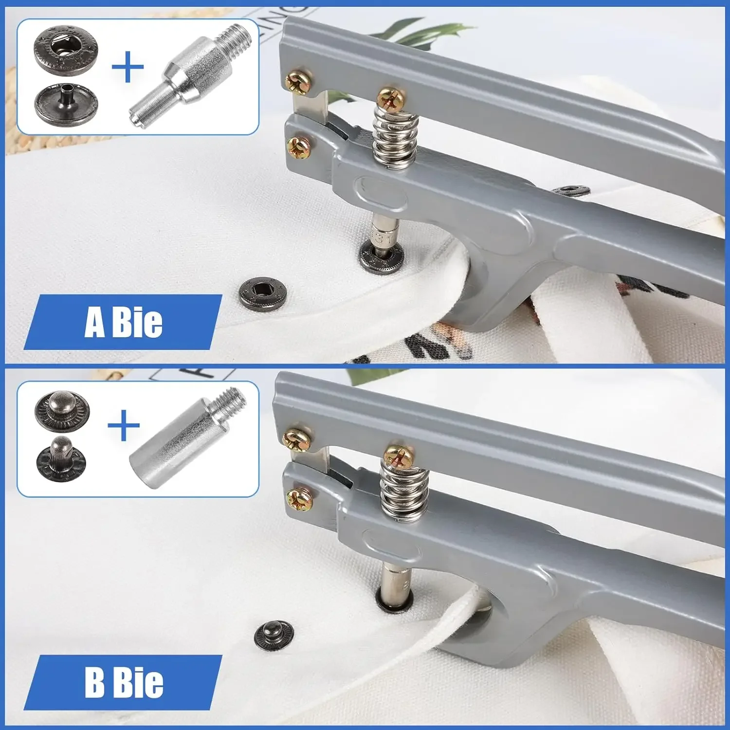 40 jeux de boutons-pression en métal avec pince, bouton de couture, Kit de fixation à pression épais, bricolage artisanal pour l'installation de vêtements à coudre