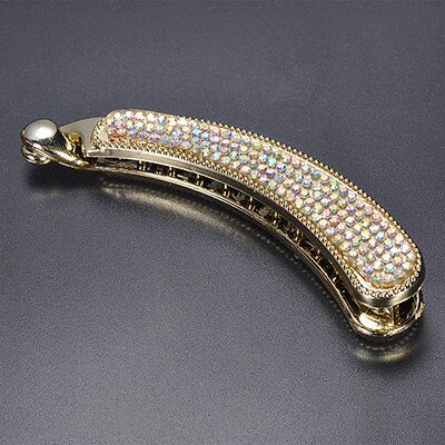 Glänzende Strass Frauen Mädchen Haarnadeln Banane Barrettes Clip Koreanische Stil für Elegante Weibliche Haar Clip Haar Zubehör: mischen Farbe