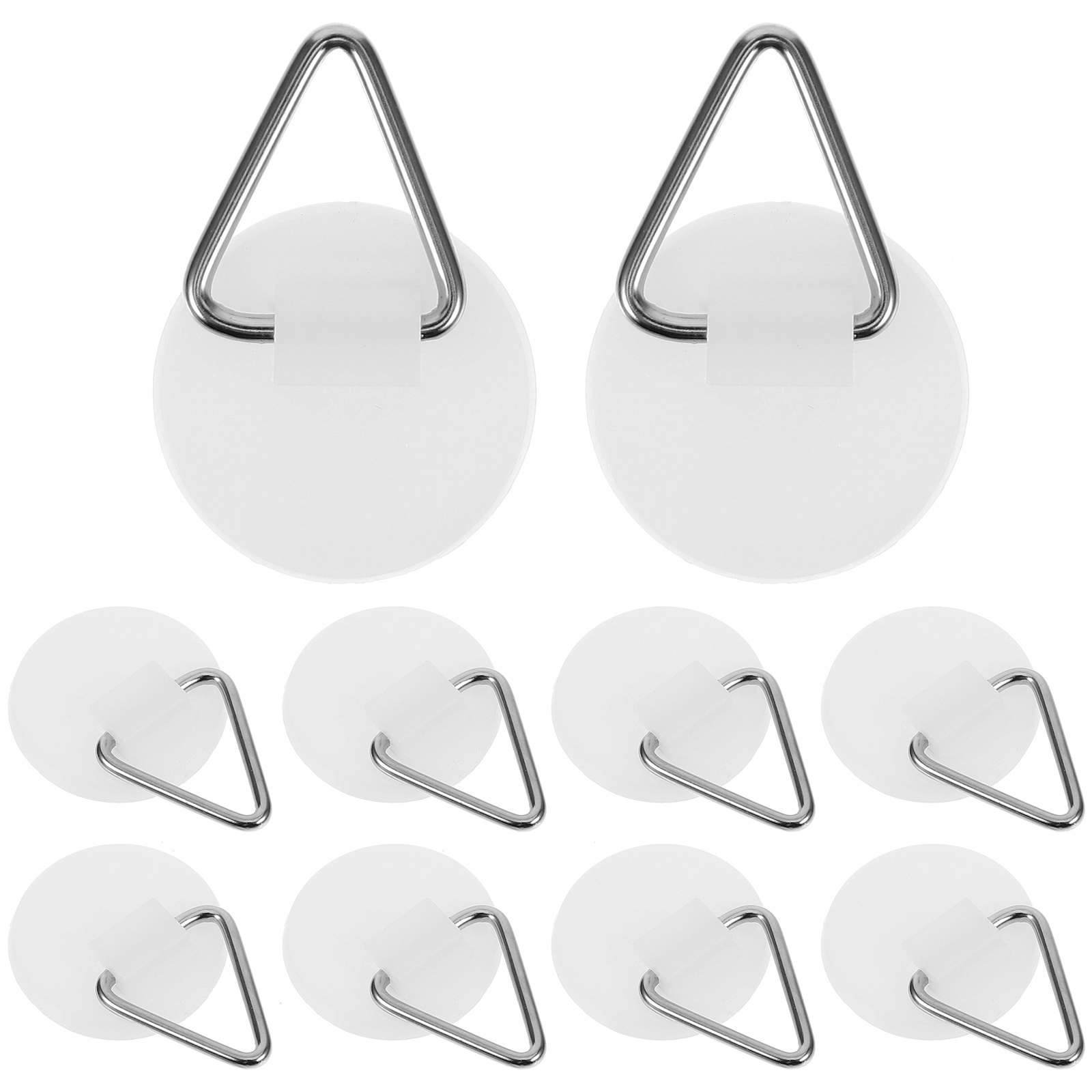 20 stk. usynlige klæbepladekroge, pladeophæng til væggen, små lodrette holdere, kroge, cirkel, klæbemontering, ophængning: Default Title