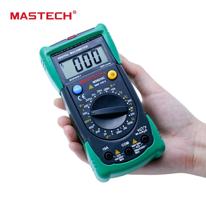 Mastech digitale contactloze multimeter ac dc spanning stroom  ms8233c tester digitale multimeter detector