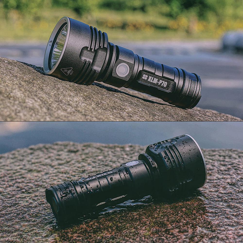 LED Taschenlampe Hohe Lumen XLM-P70 Mächtigsten Taschenlampe USB Aufladbare Wasserdicht Ultra Helle Laterne Camping Hand Lampe