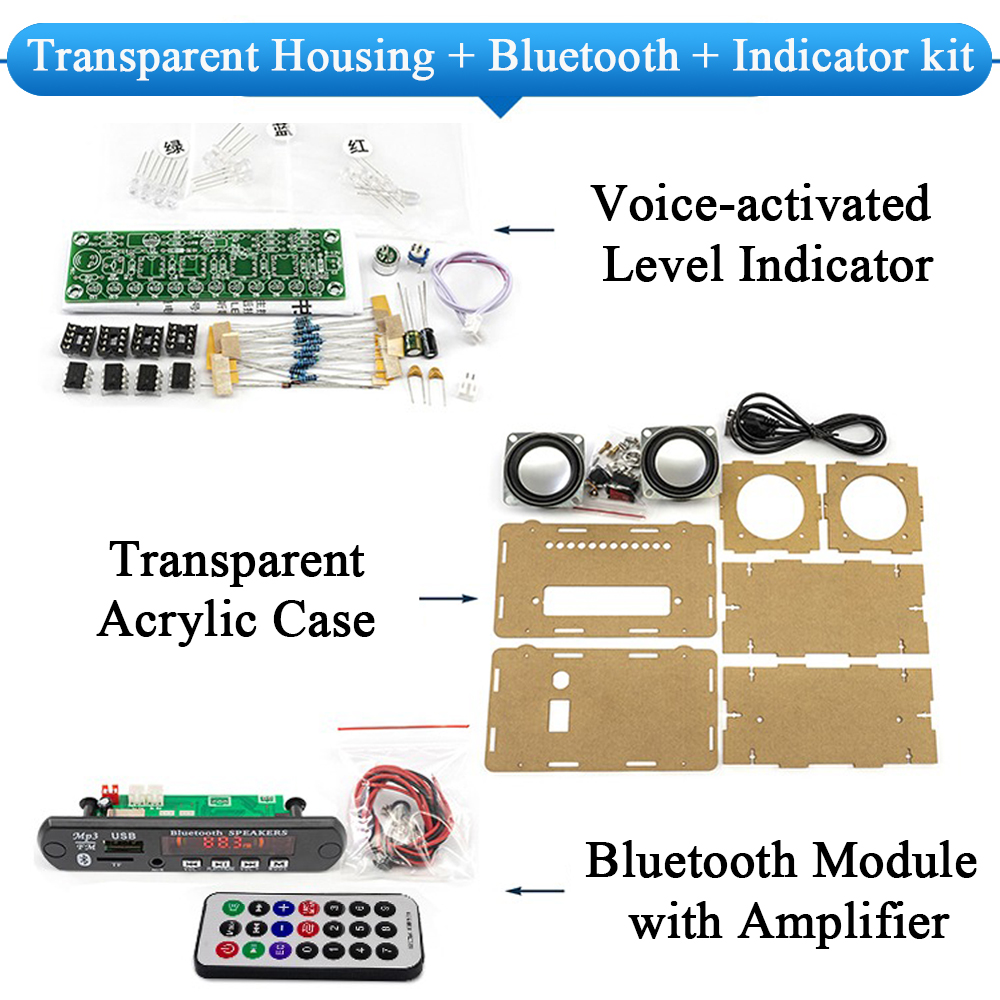 DIY Bluetooth Lautsprecher Bausatz mit FM Radio DIY Lözehn Projekt Praxis Löt baugruppe DIY elektronische Bausatz Komponente 2*3W Lautsprecher