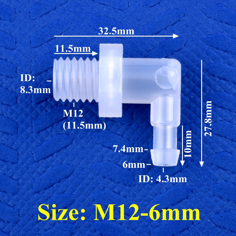 5 ~ 200Pcs M6 ~ M12 Om 4 ~ 12Mm Food Grade Plastic Pp Pagode Elbow Connector Aquarium tank Fittingen Micro Irrigatie Waterslang Joint