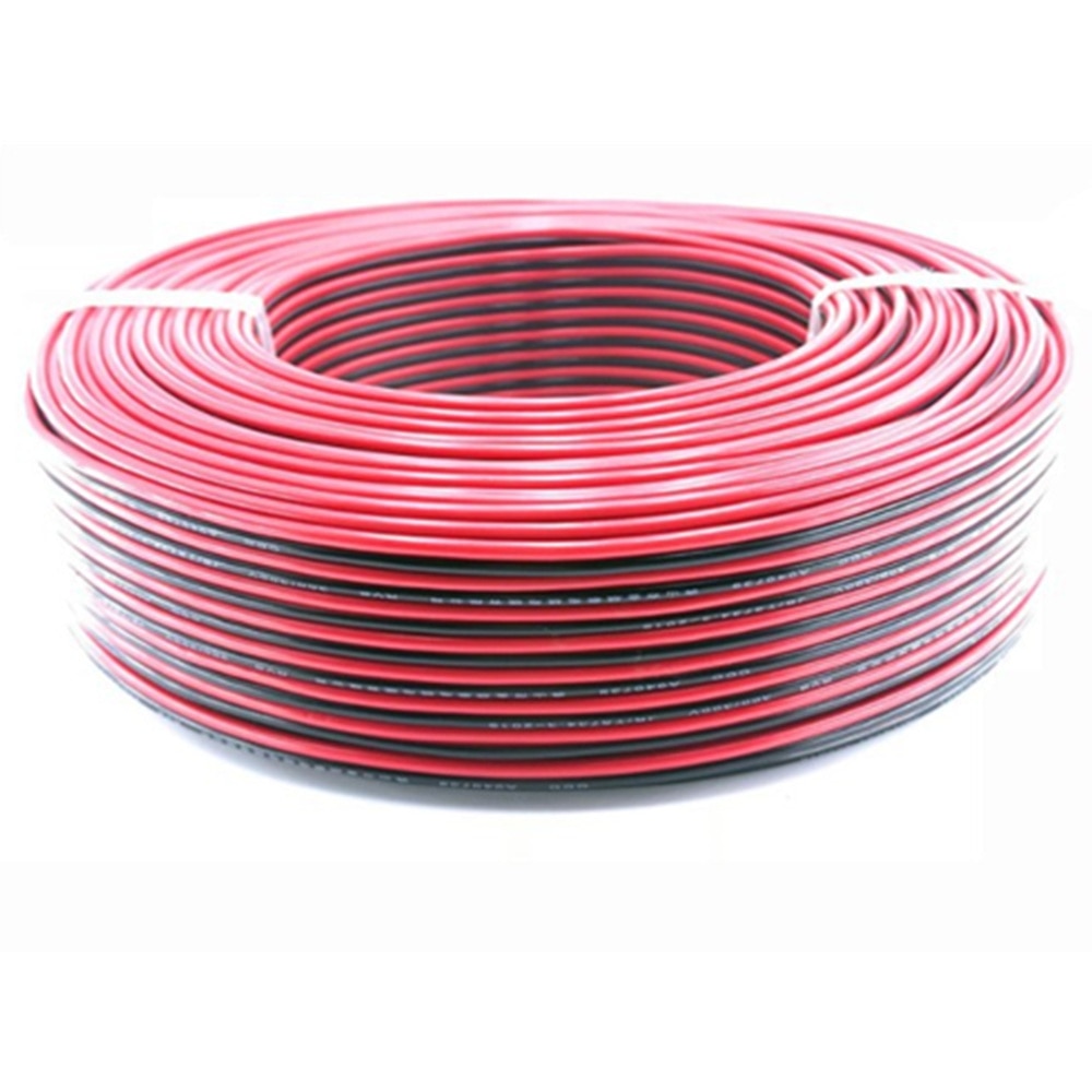 Waterproof flame retardant wire Car horn speaker PVC copper cable 0.3 Two-core red and black power cord 22AWG