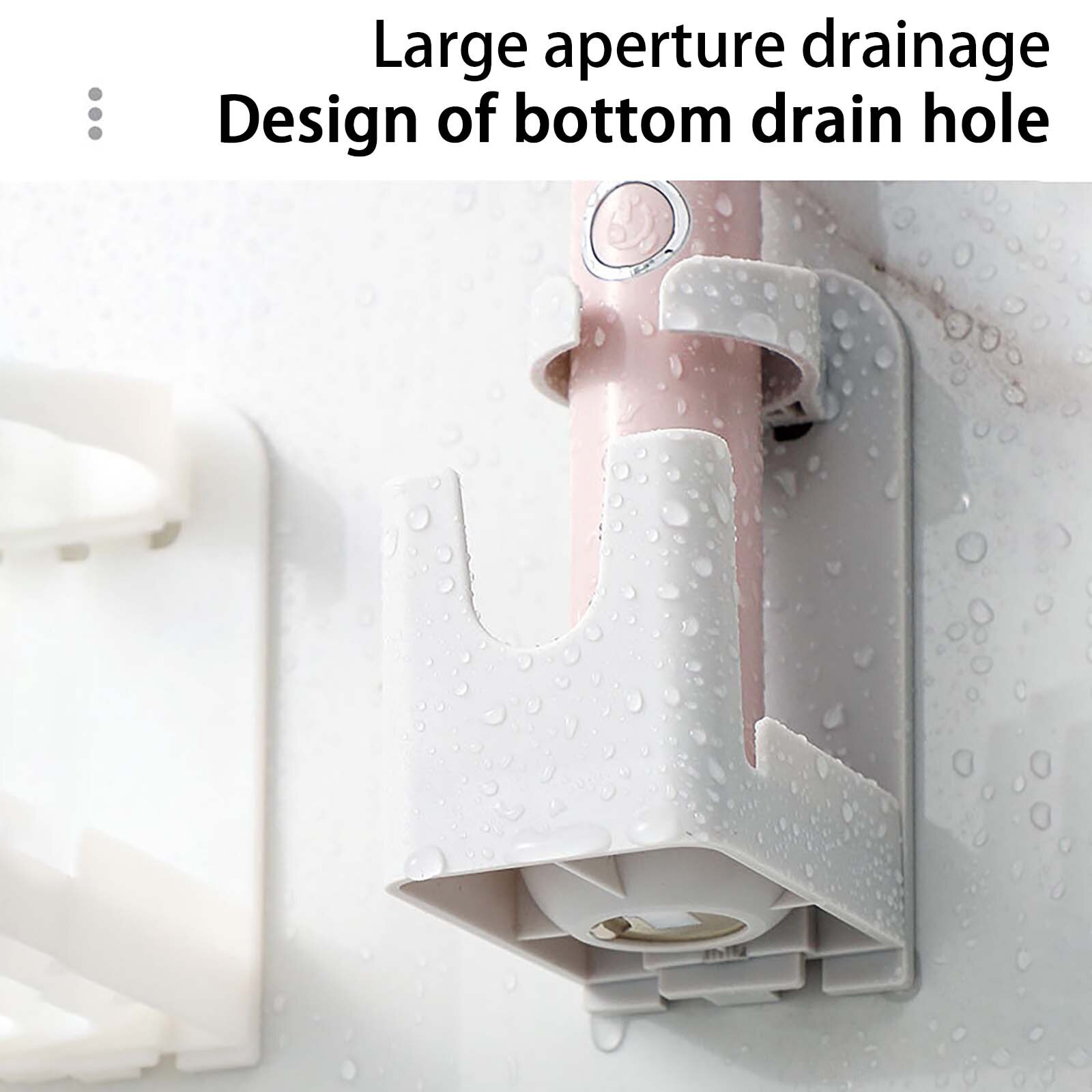 25# Traceless Stand Rack Toothbrush Organizer Electric Toothbrush Wall-mounted Holder Space Saving Bathroom Accessories