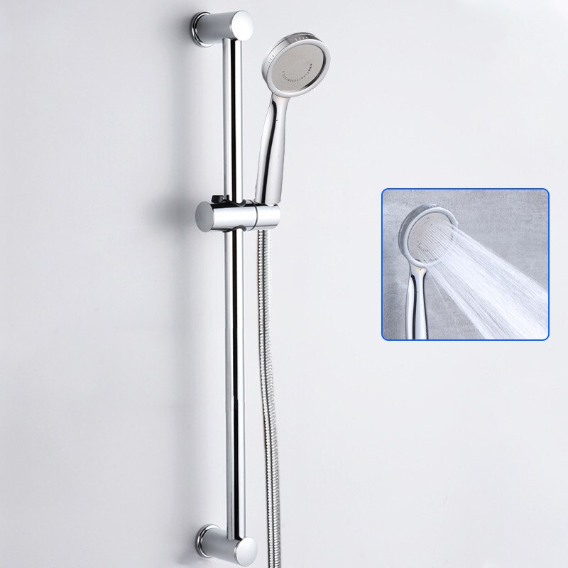 Shower Slide Bar Combo Hand Held Shower Head Holder Wall Mount ABS Chrome Plated Shower Sliding Bar Set