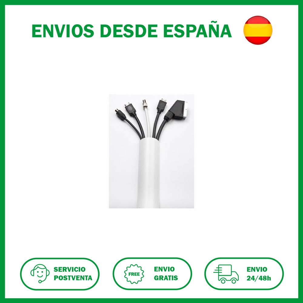 Canaleta semicircular D Line 1m 50x25mm Blanco