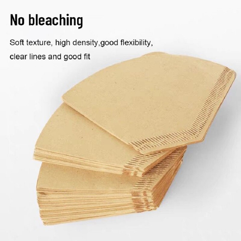 100 Stks/set Koffie Filtreerpapier 101 Met De Hand Gebrouwen Koffiepot Filtreerpapier Amerikaanse Koffiemachine Filterkop Coffeepape
