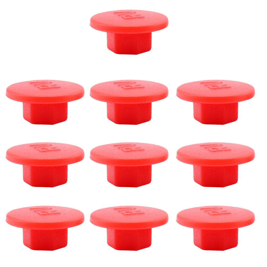 10 Stuks Fiets Headset Hex Socket Allen Bolt Schroef Moer Hoofd Cover Cap M6, 10Mm Diameter, 4 Kleuren Voor Kiezen: Red