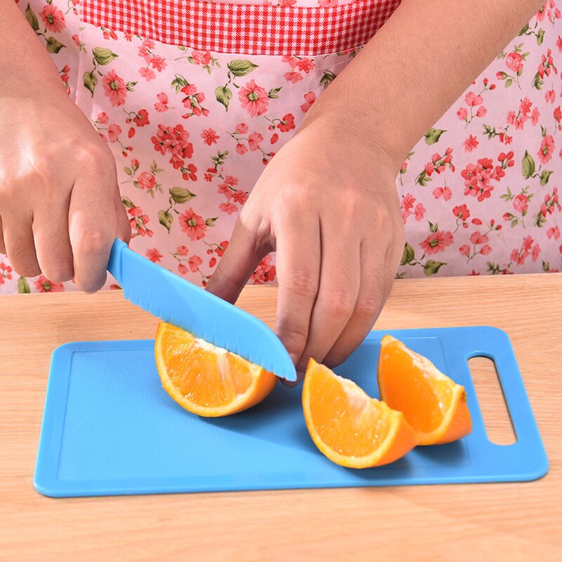 Voor Brood Sla Keukenmes Kids Chef Peuter Koken Mes Plastic Fruit Mes Veilig Kinderen Paring Messen Zaagtand Cutter